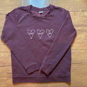 Jacqueline De Yong Top/Sweater‎ Maroon Small